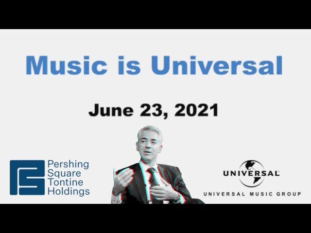 PSTH & Bill Ackman Investor Presentation - Universal Music Group, RemainCo, SPARC