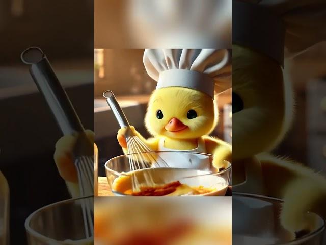 Cute duck making egg pancakes丨CAT丨CUTECAT丨AI丨AICAT