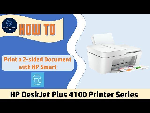 HP DeskJet Plus 4155 | 4120e : How to print a 2 sided document on HP Smart