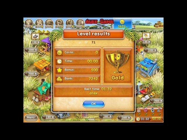 Farm Frenzy 3 Madagascar (level 71) only GOLD Веселая ферма 3 Мадагаскар (Уровень 71) Золото