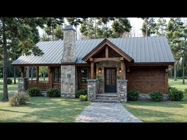 26'x32' (8x10m) Totally Fall In Love With This Cozy Cabin | 2 Bedroom | Cozy Small Home!