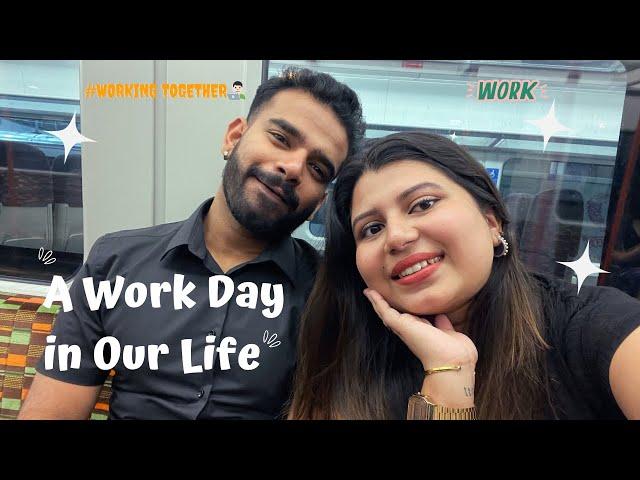 UK- il അങ്ങനേ നമ്മുക്ക് ഒരുമിച്ചു JOB കിട്ടി | A WORK DAY IN OUR LIFE | JABBUU AND JUU