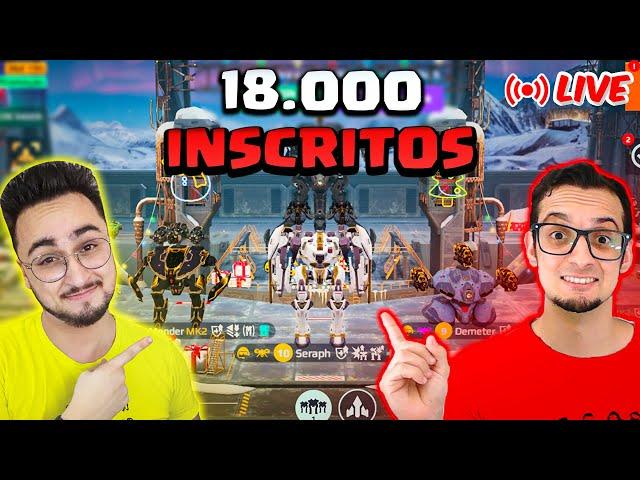 LIVE 18.000 INSCRITOS JOGANDO COM OS INSCRITOS DO CANAL! War Robots Brasil #WRWinArbiter