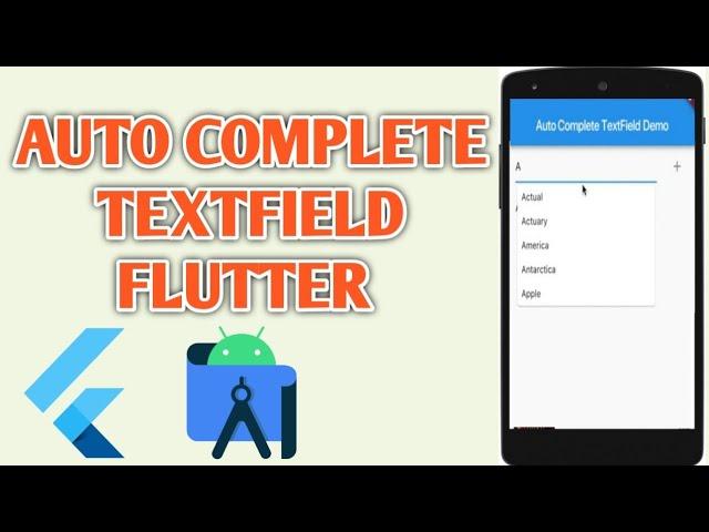 Flutter AutoComplete TextField | Flutter AutoComplete DropDown | AutoComplete TextField Flutter