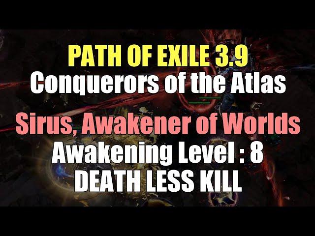 PoE 3.9 | Sirus, Awakener Awakening Lv8 Death Less - MoM Indigon Agnostic Miner Ascendant Day.9