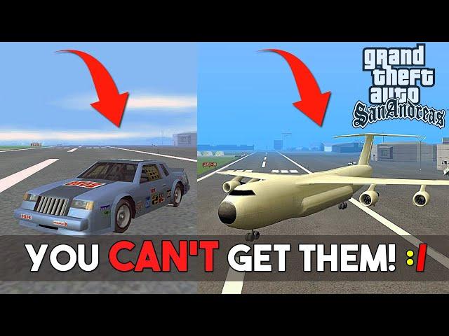 UNOBTAINABLE Vehicles In GTA San Andreas | Vehicles That YOU Cannot OBTAIN Unless. #gta #sanandreas