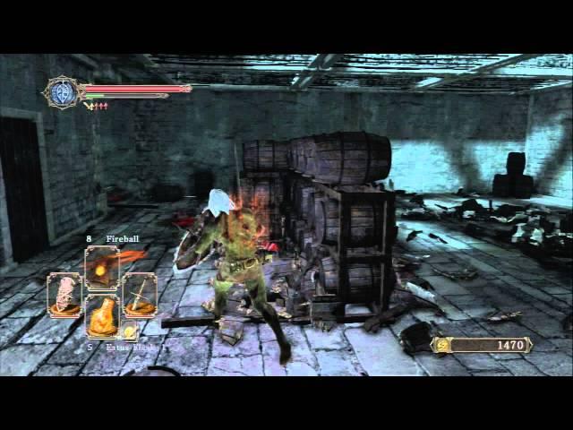 Dark Souls II - The Lost Bastille: Barrel Room Undead Citizen Intro (Exploding Enemies) PS3