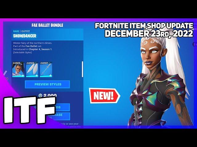 Fortnite Item Shop *NEW* SNOWDANCER SET! [December 23rd, 2022] (Fortnite Battle Royale)