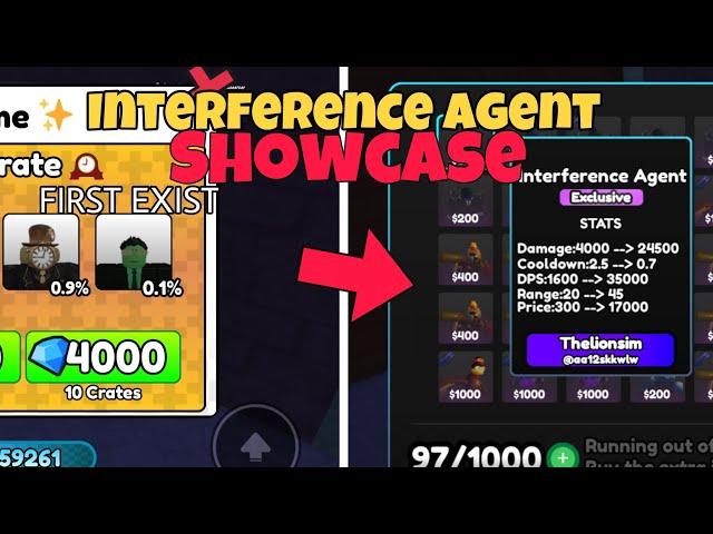 Interference Agent is OVER POWER in bathtub tower defense