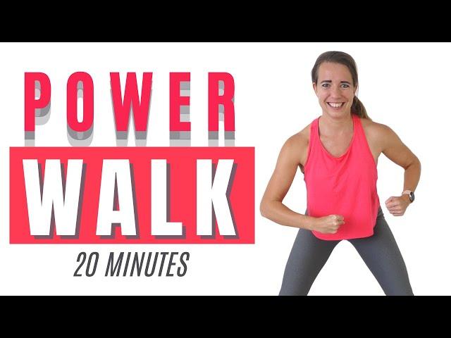 20 Minute Power Walking Workout at Home - No Repeating Exercises