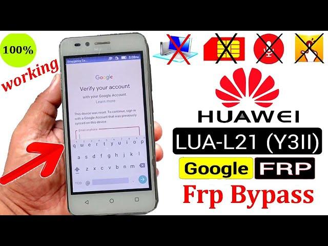 Huawei LUA L21 Bypass FRP | Google Account Unlock / Google Bypass | LUA-U22 FRP Bypass 2023