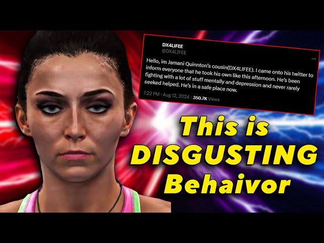 WWE 2K CAW Creator DX4LIFEE Fakes Their Own Death (Jamani Quinnton)