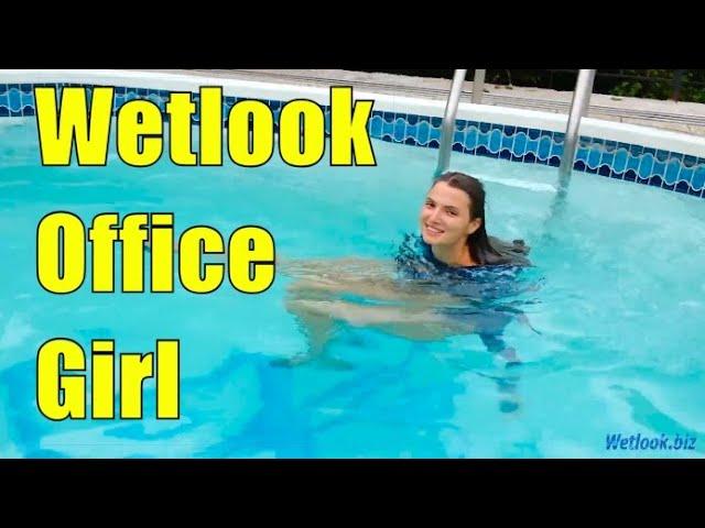 Wetlook Heels | Wetlook Dress | Wetlook Office girl