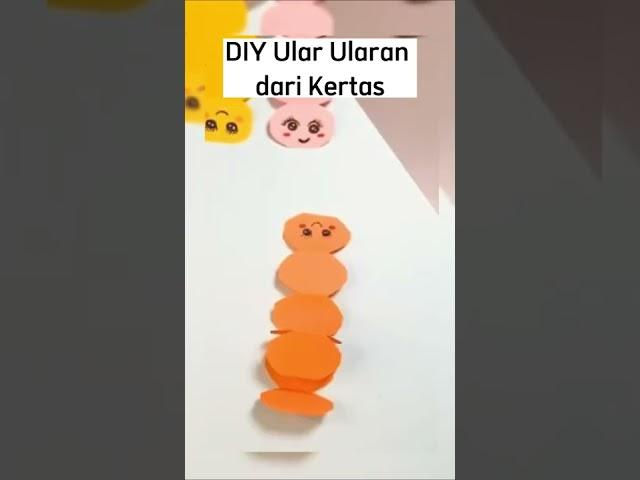 DIY Ular ularan dari Kertas #mainananak #shorts #diycrafts #diymainananak  #diy #reviewmainan