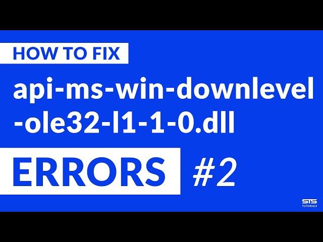 api-ms-win-downlevel-ole32-l1-1-0.dll Missing Error on Windows | 2020 | Fix #2