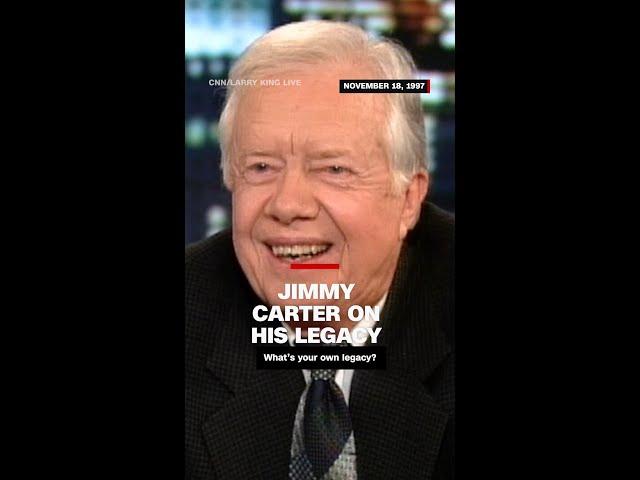 Jimmy Carter on his legacy