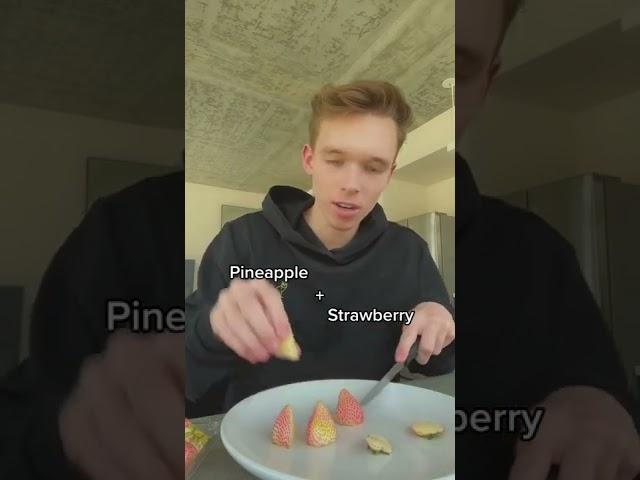 trying pineberries for the first time! #shorts