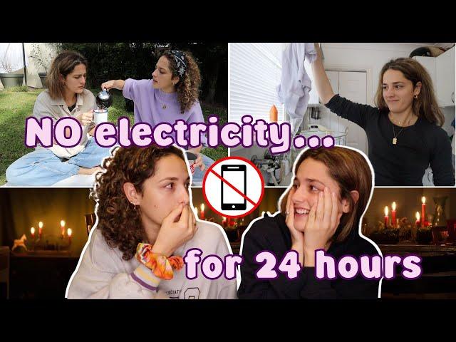 NO ELECTRICITY for 24 hours! *no electronics | Hogan Twins