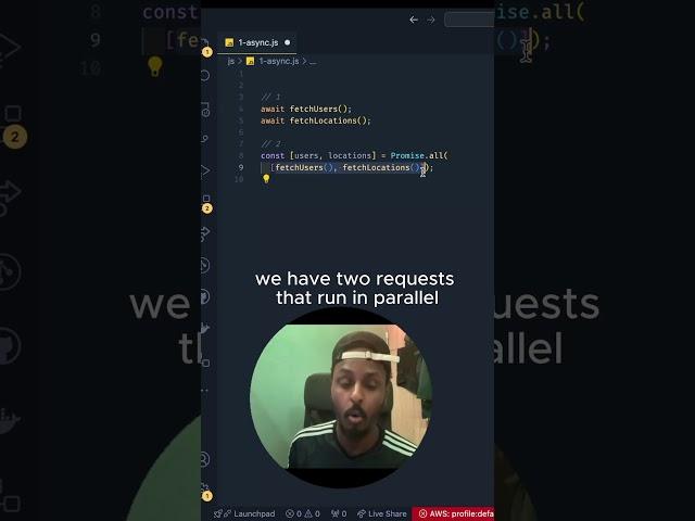 Make asynchronous code faster! #coding #programming #softwareengineer #javascript #async