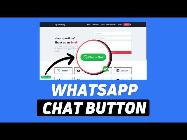 WhatsApp Chat Button for Blogger & WordPress (LightWeight)