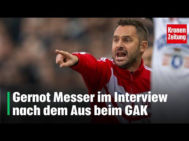 Gernot Messner spricht über seine Entlassung beim GAK | krone.tv SPORT