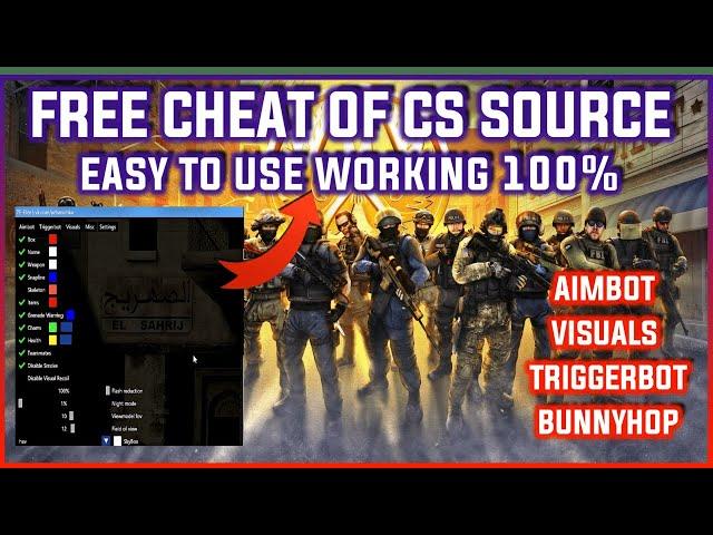 CS SOURCE: FREE CHEAT | AIMBOT / VISUALS / BUNNYHOP | CSS STEAM ZE-ELITE 2024