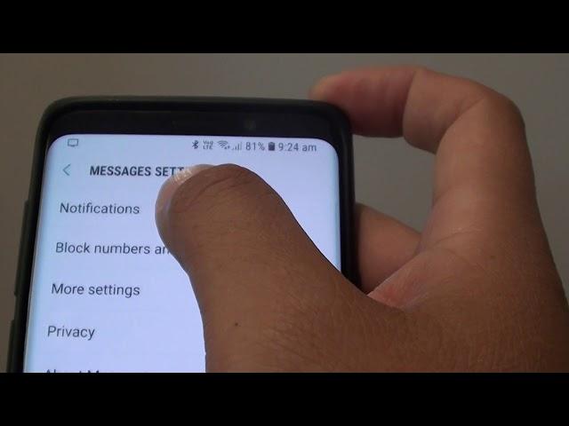 Samsung Galaxy S9 / S9+: How to Enable / Disable Text Message Notification