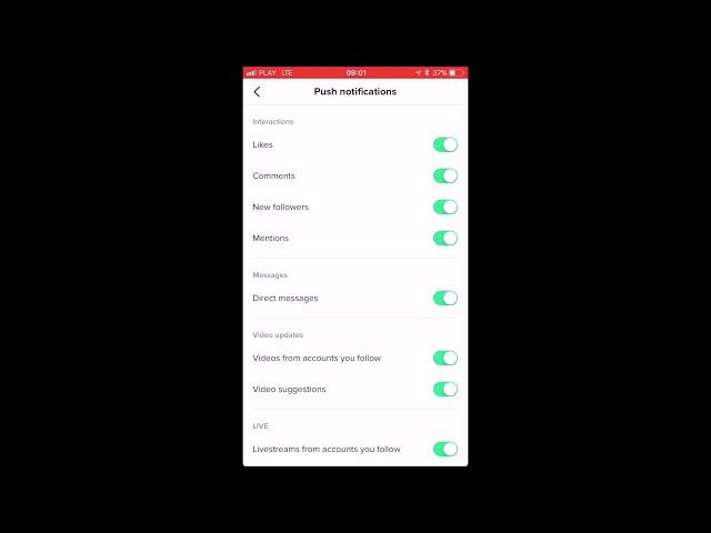 HOW TO DISABLE OR ENABLE TIKTOK DIRECT MESSAGES PUSH NOTIFICATIONS IPHONE IOS