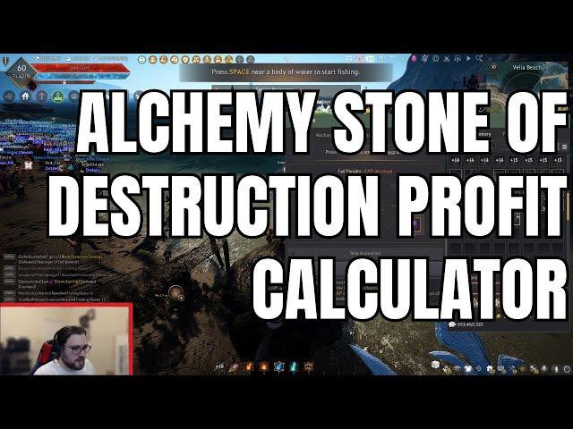 Black Desert Alchemy Stone of Destruction Profit Calculator!