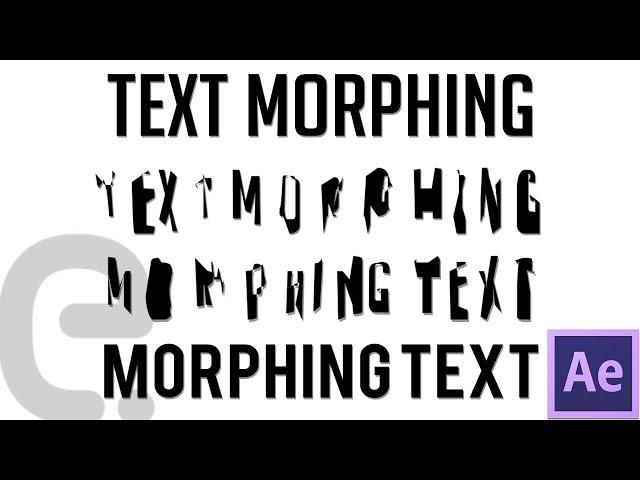 Text Font / Shape Morphing | Motion Graphics After Effects Tutorial