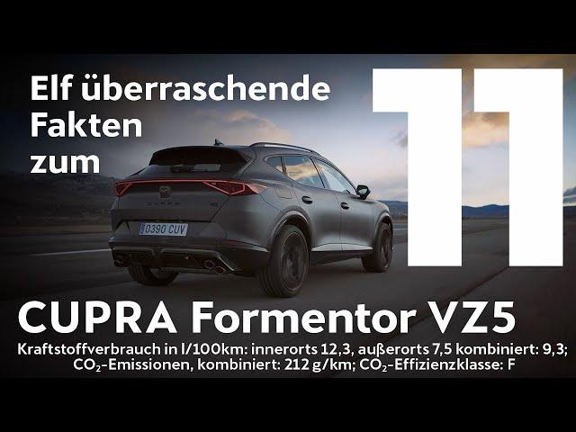 CUPRA Formentor VZ5 – 1️⃣1️⃣ Fakten, die du % noch nicht wusstest! 