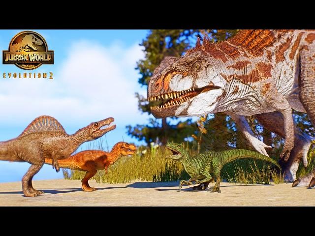 DINOSAUR SURVIVAL P5 - BABY REX AND SPINO'S DEATH TRAP | JURASSIC WORLD EVOLUTION 2