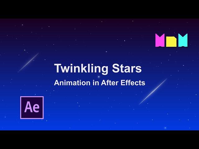 Twinkling Stars and Falling Stars Animation in After Effects | After Effects Tutorial