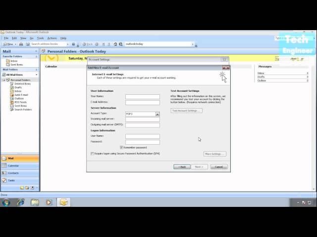 Configure Email in Microsoft Outlook 2007