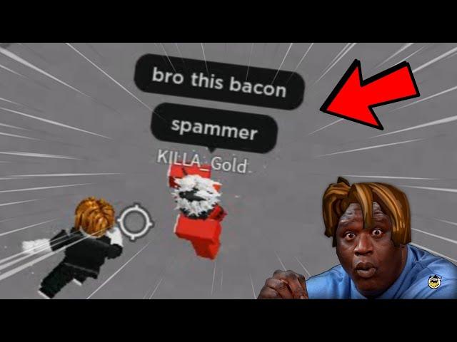 "bro this bacon spammer" | The Strongest Battlegrounds | ROBLOX