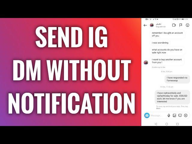 How To Send Instagram DM Without Notification