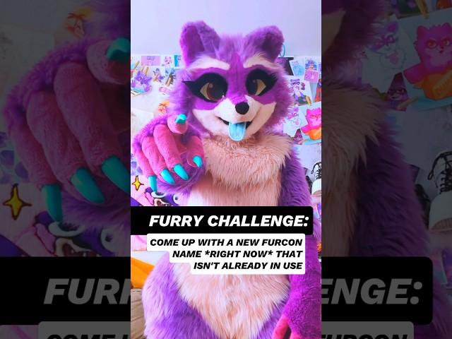 FURRY CHALLENGE: come up with your best furcon name!! #furry #fursuit #fursuiter #furryfandom