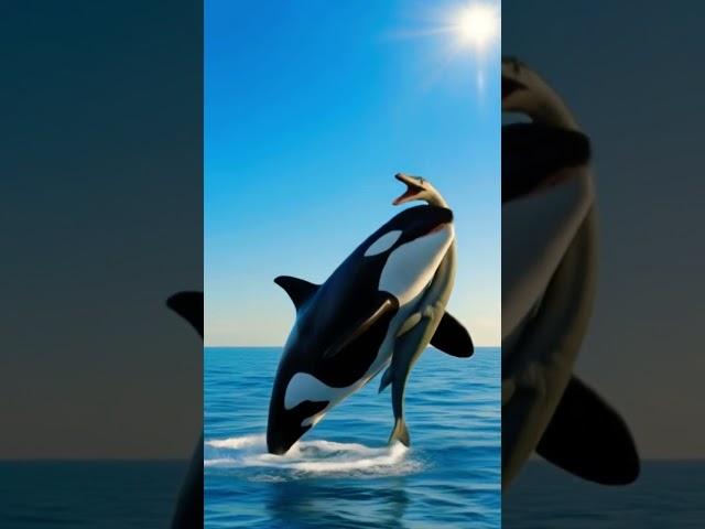 Orca catch a Plesiosaur #orca #orcinus #cetacean #plesiosaur #seaserpent #sauropterygia #nessie