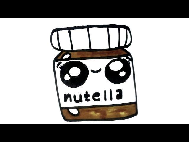 How to draw an easy chocolate mattress. nutella