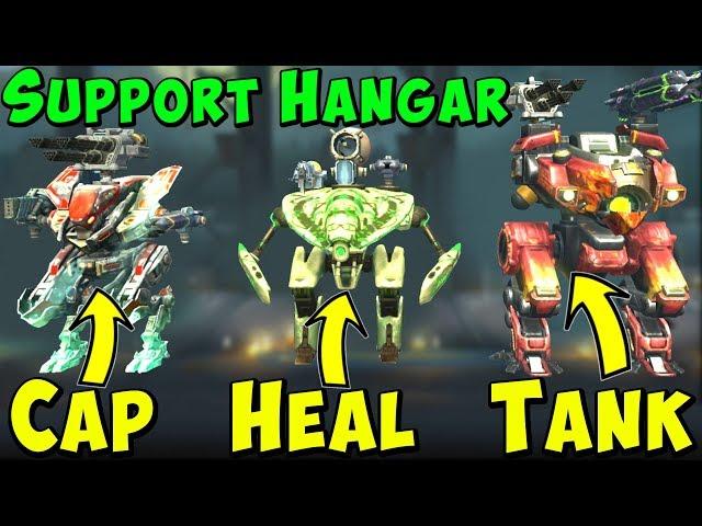 Best Team Support Hangar: Cap, Heal & Tank - War Robots Live Gameplay WR