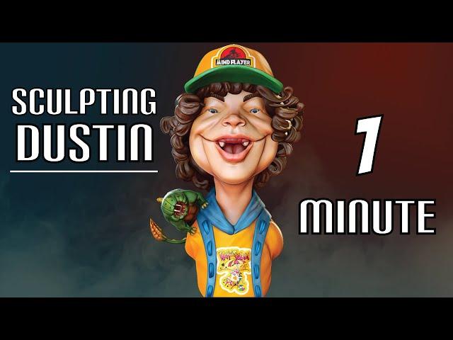 Sculpting Dustin Stranger Things in 1 Minute #Shorts #Timelapse