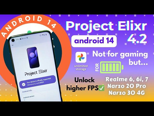 Project Elixir 4.2 for Realme 6, 7, Narzo 20 Pro & Narzo 30 4G [] Battery Backup ROM