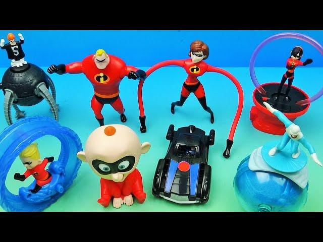 Revisit - 2004 THE INCREDIBLES set of 8 McDONALD'S HAPPY MEAL MOVIE COLLECTIBLES VIDEO REVIEW