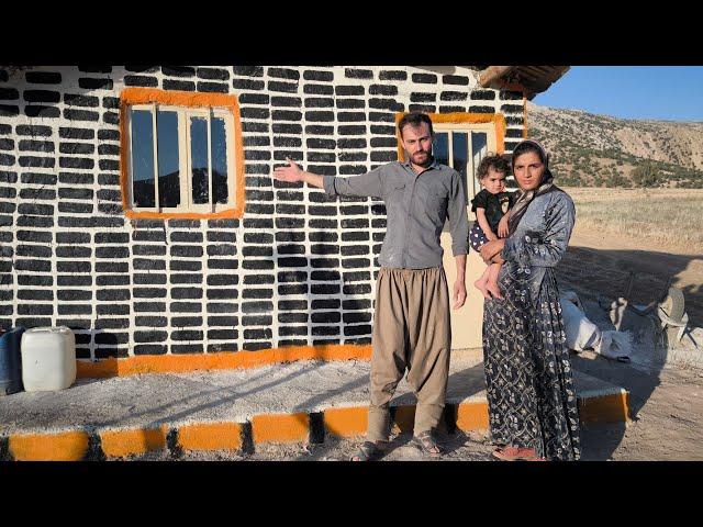 Nomadic house building: glass installation and beautiful painting of Hossein and Ghazal hut