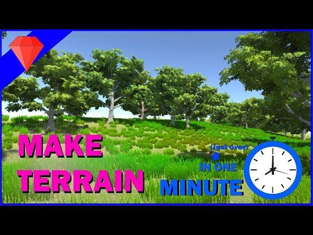 Unity 2018: How to Create Terrain in Your Scene In (Just Over) ONE MINUTE | Unity Tutorial