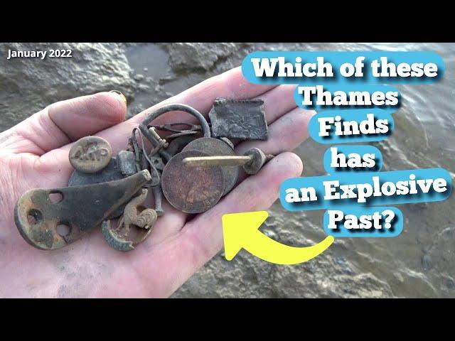 Mudlarking the River Thames -  Which one of these Thames Mudlarking Finds has an Explosive Past?