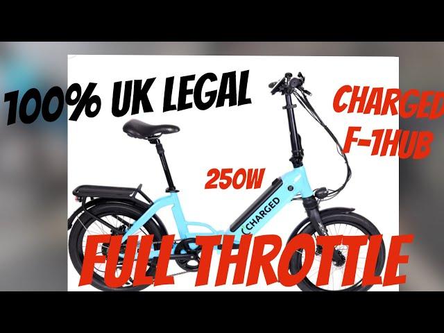 100% UK LEGAL-FULL THROTTLE Charged F1 HUB-E-bike. 250w Awesome Absolutely Awesome