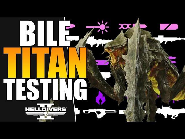 Can Every Support Weapon Kill Bile Titans? - Helldivers 2 Tips & Guide