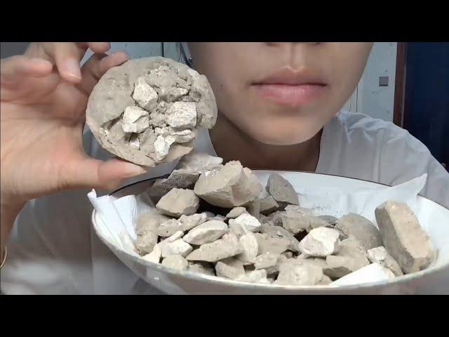 Crunchy Steamed Stuffed Bun Clay Eating Sounds, Beauty ASMR