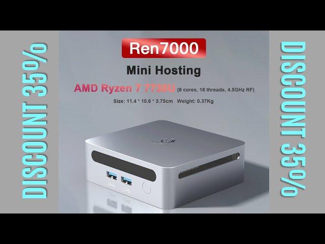 GenMachine New Mini PC Ren7000 7730U Suporte CPU AMD Ryzen7 7730U Windows 1011 DDR4 3200MHz 64GB RAM